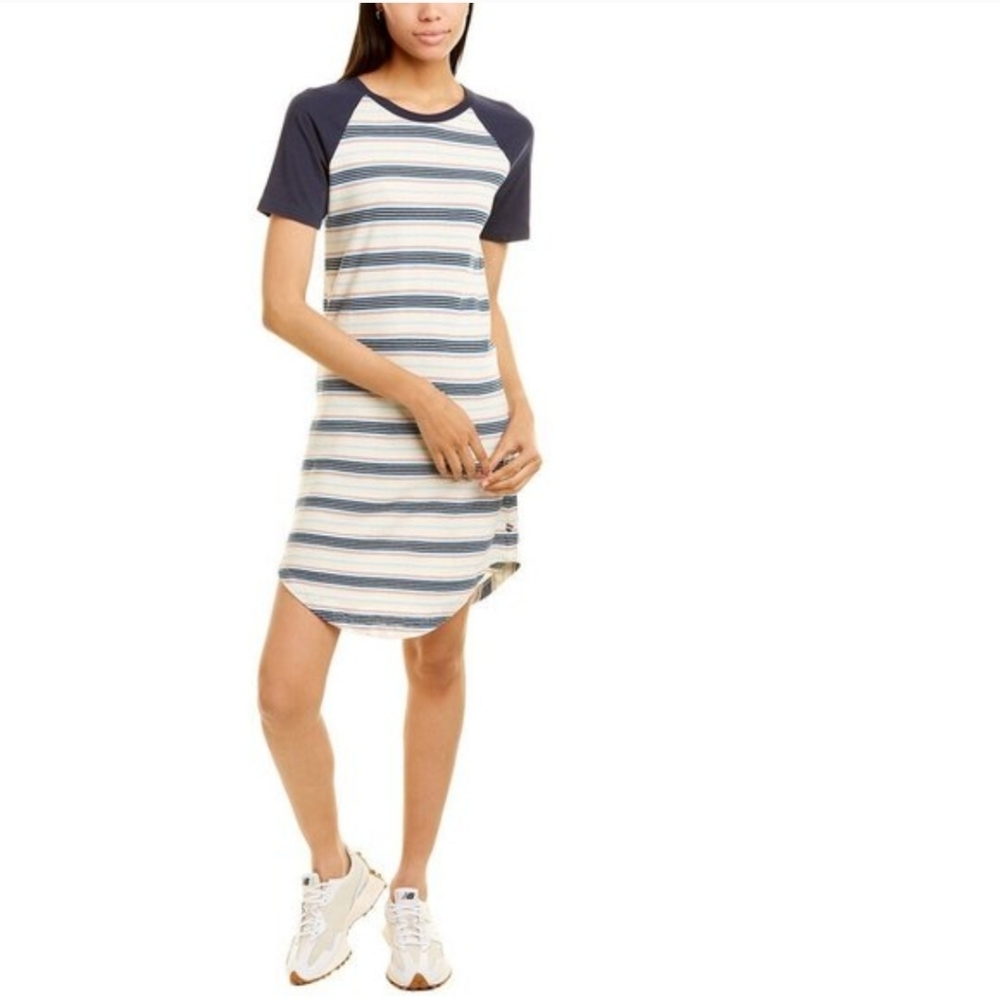 Sol Angeles Retro Stripe Raglan Sleeve T-Shirt Dress Size MEDIUM
